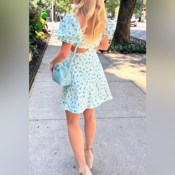 Zara Floral Cut Out Dress - Picture 7 of 15